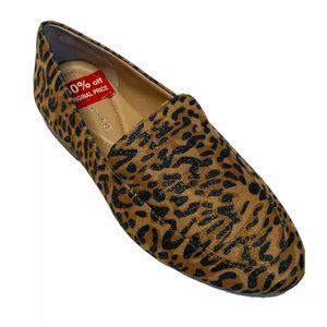 Alex Marie Loafers Leopard Metallic Gold 5.5 Driving Shoes Barson